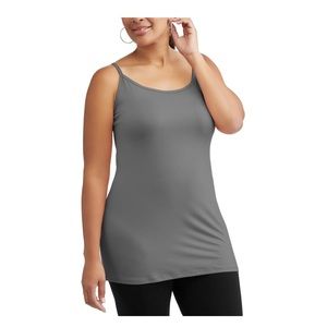 TERRA & SKY Womens Gray Cami Top Size 5X 32W-34W Gray Adjustable Straps NWD